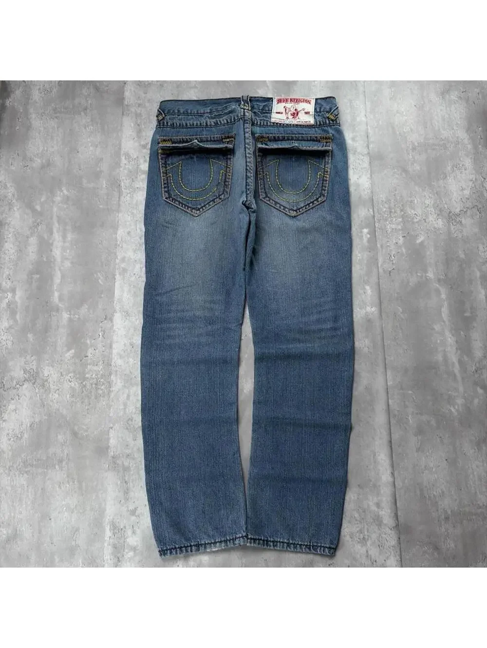 Y2K True Religion Grunge Joey Super T Straight Denim Jeans